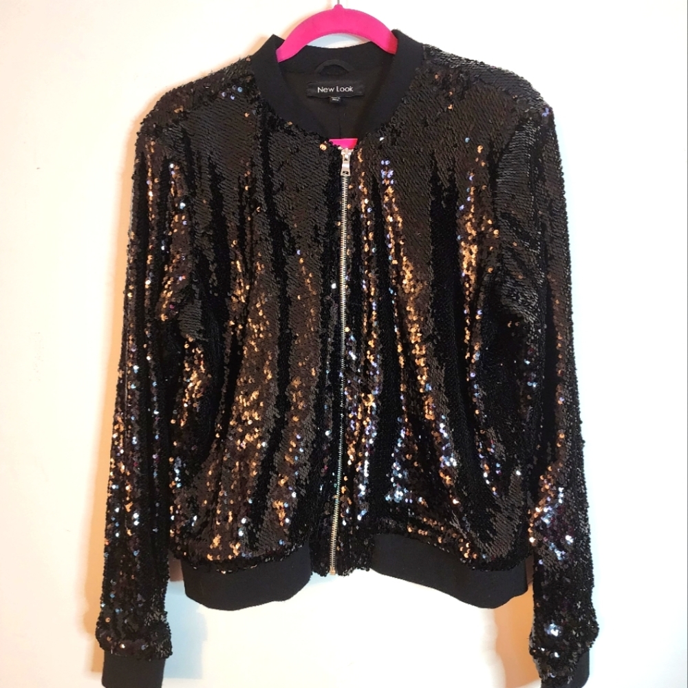Sequin bomber jacket. Xl. Have matching pants in other listing.